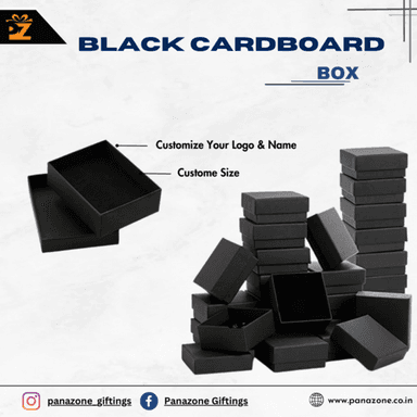Black Cardboard Box For Gifting