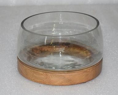 Wooden Bowl With Glass