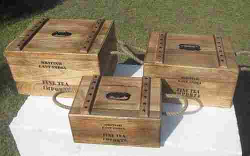 Set of 3 Decorative Wooden Caddy