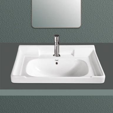 White 24 X 19 Inch Cabinet Counter Basin