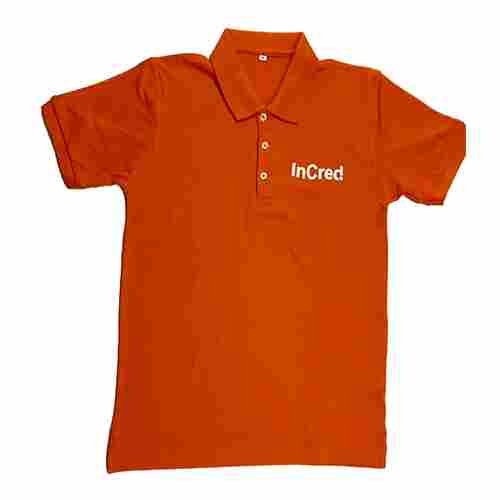 Men Orange Polo T-Shirts