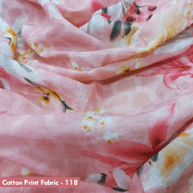 Madhav fashion Hibiscus Floral pattern Cotton Print fabric