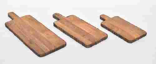 Set of 3 Wooden Chopping Board With Bark