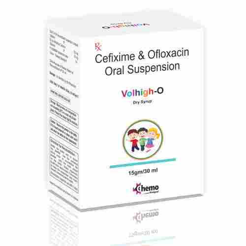 Cefixime 50mg + Ofloxacin 50mg  ORAL SUSPENSION