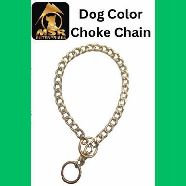 2 Feet Yellow Gold Ploish Grinded Twisted Iron Dog Choke Chain