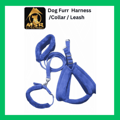 Dog Furr Leash/Collar/Harness Set
