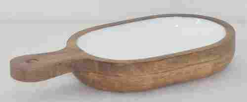 Wooden Dish With Handle