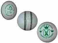 APG White Leather Cricket Ball