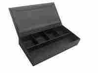 Black Leather Stationery Box and Stationery Tray