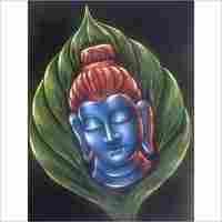 Blue Buddha Face Painting