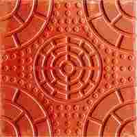 Full Circle Chequered Tile ( Color Red)
