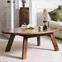 Wooden Oval Shape Center Table