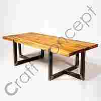 HEAVY WOODEN DINING TABLE