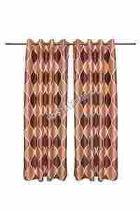 Multicolor Polyester Set Of 2 Curtains