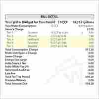 WS Water Bill