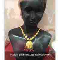 Ladies Hallow Gold Necklace