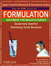 Quaternary disinfectant for tooth brush sterilization
