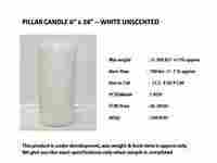 White unscented Pillar Candle