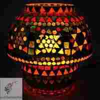 Handcrafted Mosaic Style Multicoloured Glass Table Lamp