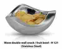 WAVE DOUBLE WALL FRUIT BOWL (SS)