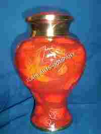 Beautiful Red Leafs Of Life Cloisonne Cremation Urns