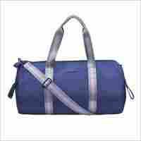 Solid Pattern Blue Gym Bag