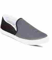Grey Mens Canvas Slip on Shoes