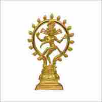 10 Inch Gold Plated Nataraja Idol