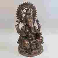 Aluminum Statue Ganesha Copper Finish
