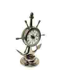 Table Clock a   Anchor and Ship Wheel