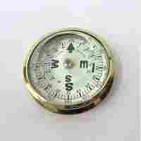 Paper Weight Compass Round Glass