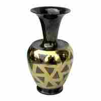 Brass Flower Geometric Vase