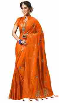 Traditional embroidered silk saree collection
