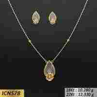 Pear Shape Gold Chain Set