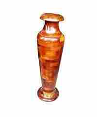 Brown Wooden Flower Vase