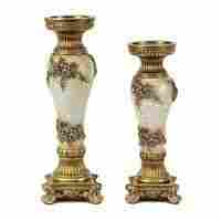 Andreas Design Two Piece Hurricane Candle Stick Set