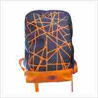 Orange Printed Backpack