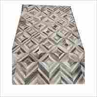 Leather Geometric Pattern Handmade Carpet