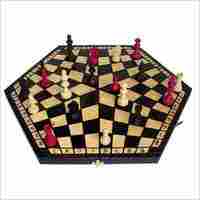 Three Player Small Wooden Chess