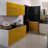 Incline Handle Less Ply Laminate Modular Kitchen