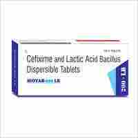 Cefixime and Lactic Acid Bacillus Dispersible Tablets