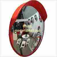 Traffic Safety Convex Mirror with Orange Mirror Back and Cap