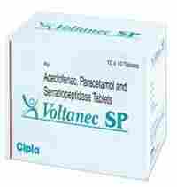 Aceclofenac, Serratiopeptidase and Paracetamol Tablets
