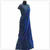 Georgette Draped Cocktail Saree Gowns