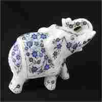 Decorative Marble Inlay Elephant