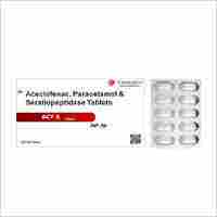 Aceclofenac, Paracetamol And Serratiopeptidase Tablets