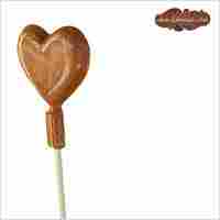 Heart Shaped Pure Chocolate Lollipop