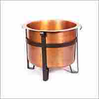 Copper Finish Fire Pit with Stand and Grill