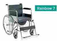 Karma Folding Commode Wheelchair Rainbow-7