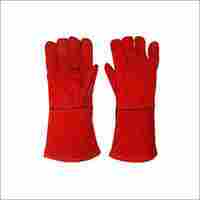 Dyed Split Leather Gloves